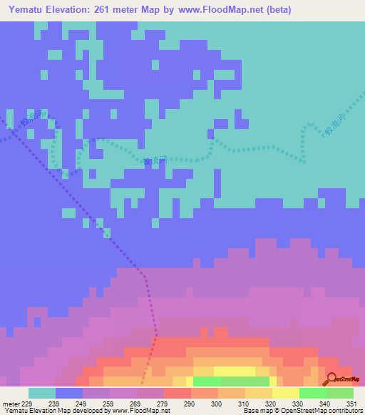 Yematu,China Elevation Map