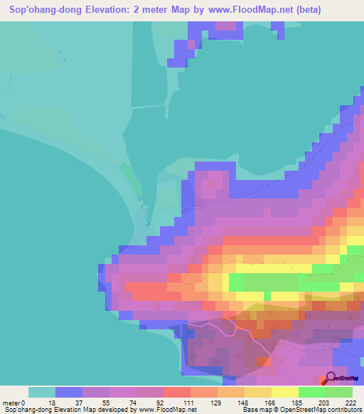 Sop'ohang-dong,North Korea Elevation Map