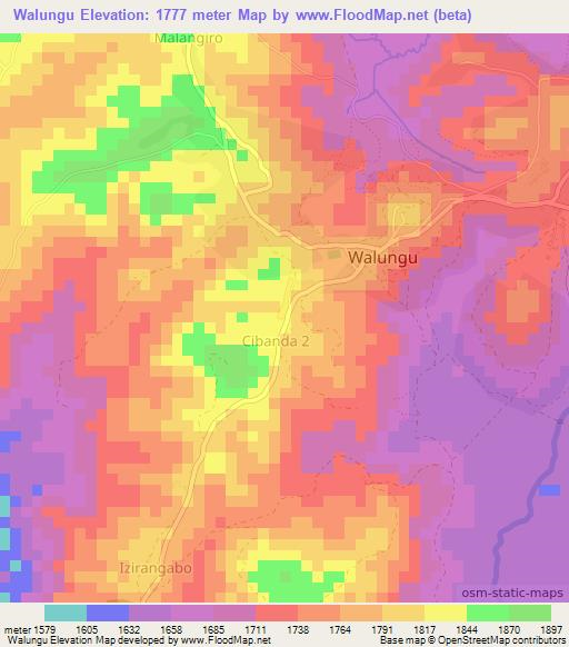 Walungu,Congo (Kinshasa) Elevation Map