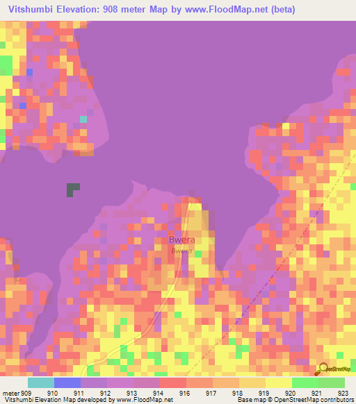 Vitshumbi,Congo (Kinshasa) Elevation Map