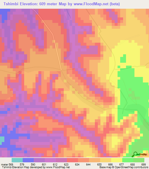 Tshimbi,Congo (Kinshasa) Elevation Map