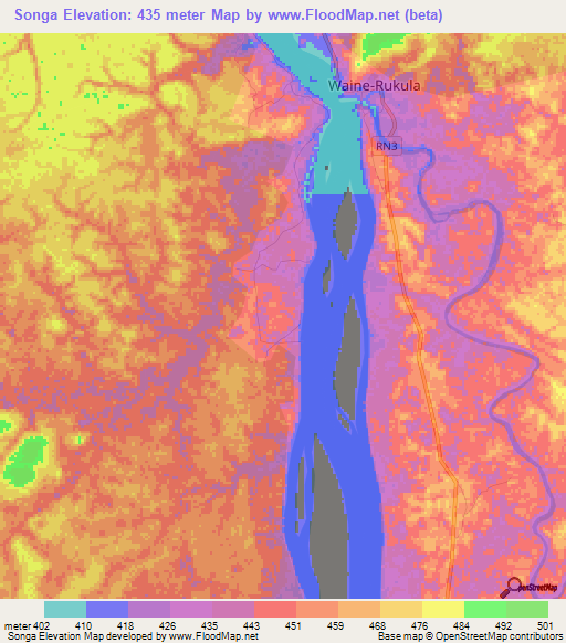 Songa,Congo (Kinshasa) Elevation Map