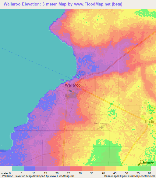 Wallaroo,Australia Elevation Map