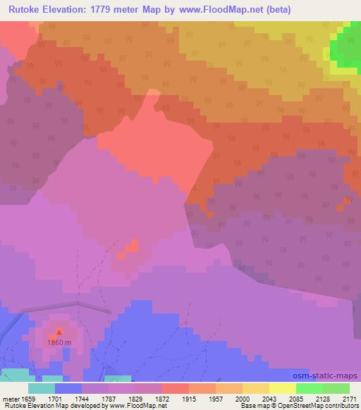 Rutoke,Congo (Kinshasa) Elevation Map