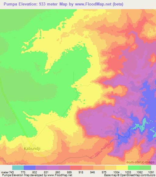 Pumpa,Congo (Kinshasa) Elevation Map