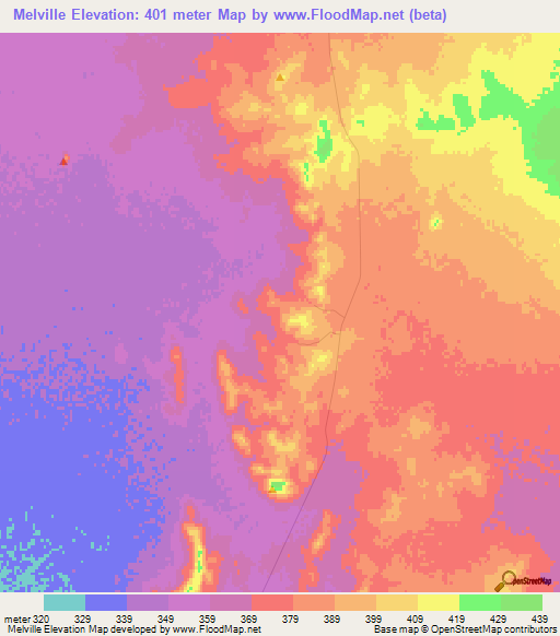 Melville,Australia Elevation Map