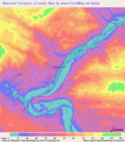 Mannum,Australia Elevation Map