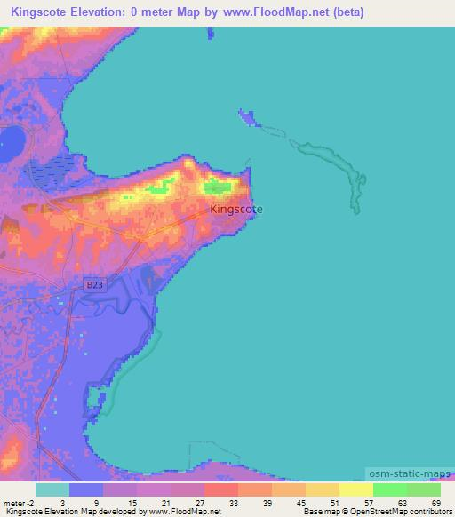 Kingscote,Australia Elevation Map