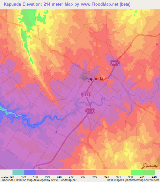 Kapunda,Australia Elevation Map