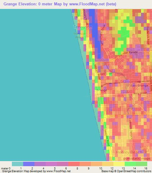 Grange,Australia Elevation Map