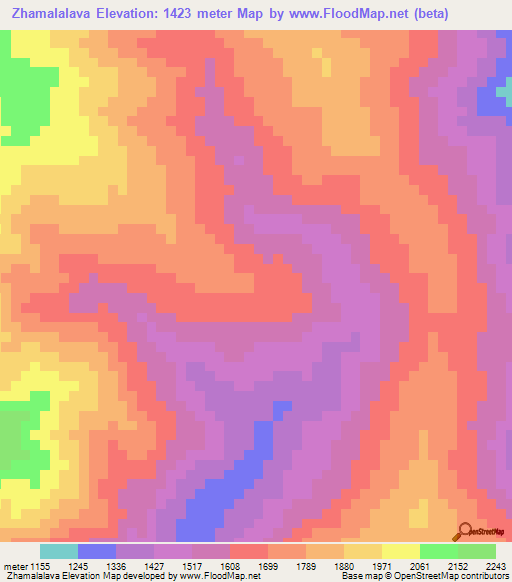 Zhamalalava,Papua New Guinea Elevation Map
