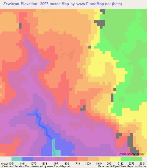 Zewitzan,Papua New Guinea Elevation Map
