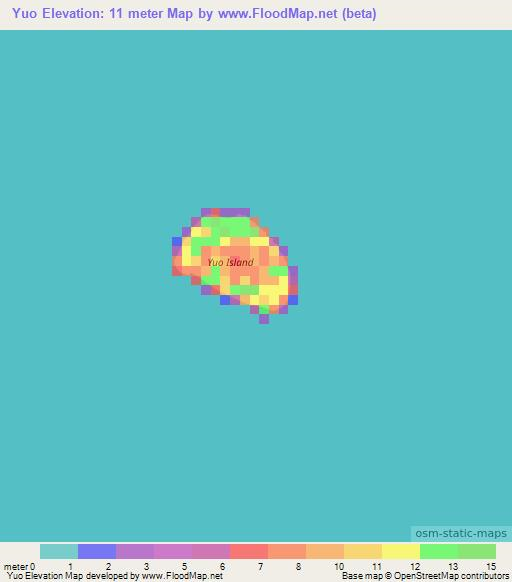 Yuo,Papua New Guinea Elevation Map