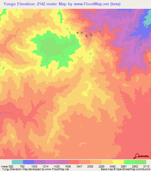 Yungu,Papua New Guinea Elevation Map