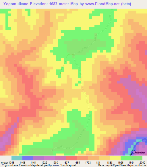 Yogomulkane,Papua New Guinea Elevation Map