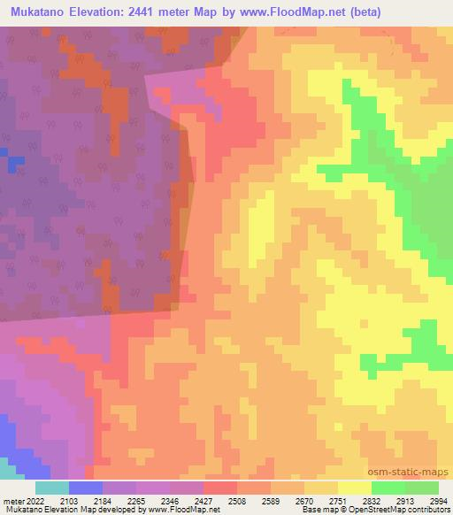 Mukatano,Congo (Kinshasa) Elevation Map