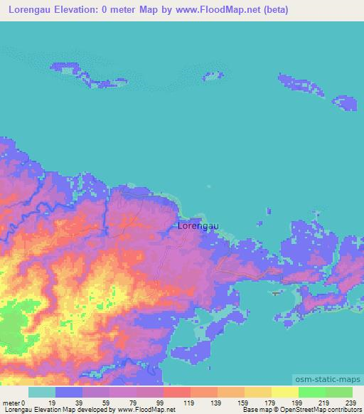 Lorengau,Papua New Guinea Elevation Map