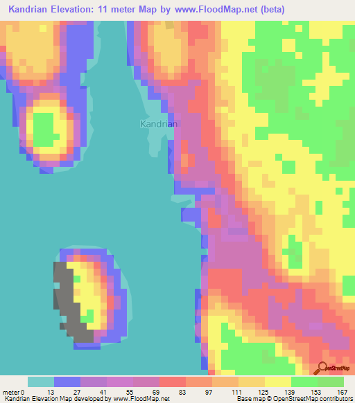 Kandrian,Papua New Guinea Elevation Map