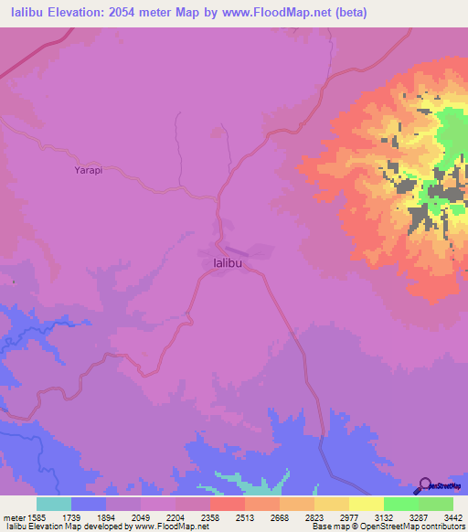 Ialibu,Papua New Guinea Elevation Map