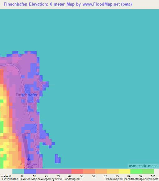 Finschhafen,Papua New Guinea Elevation Map