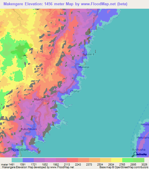 Makengere,Congo (Kinshasa) Elevation Map