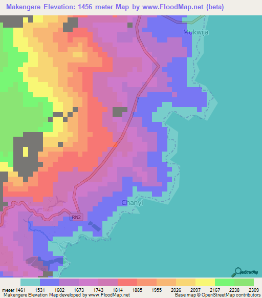 Makengere,Congo (Kinshasa) Elevation Map