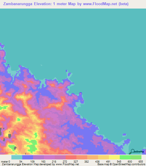 Zambanarungga,Solomon Islands Elevation Map