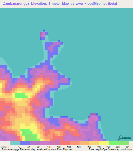 Zambanarungga,Solomon Islands Elevation Map