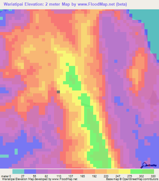Wariatipai,Solomon Islands Elevation Map