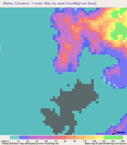 Waitao,Solomon Islands Elevation Map