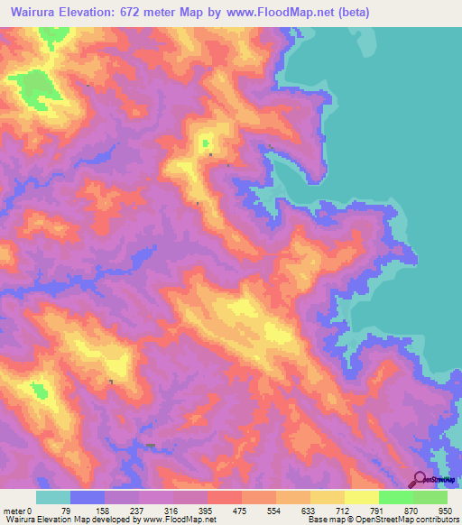 Wairura,Solomon Islands Elevation Map