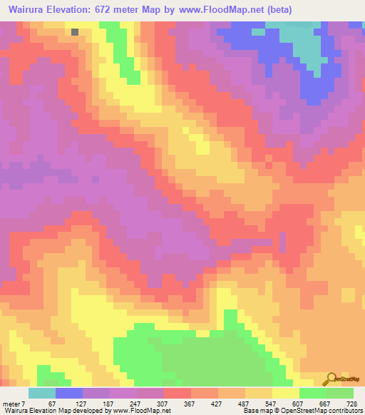 Wairura,Solomon Islands Elevation Map