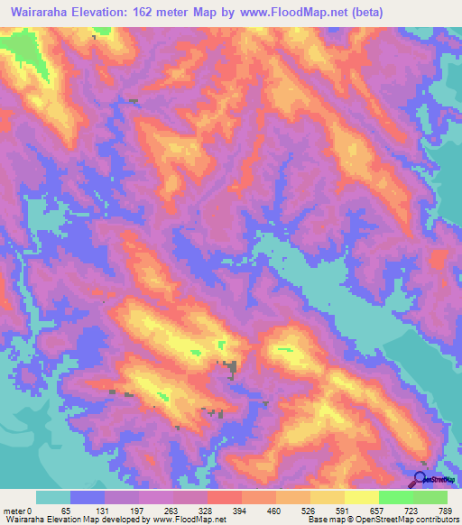 Wairaraha,Solomon Islands Elevation Map