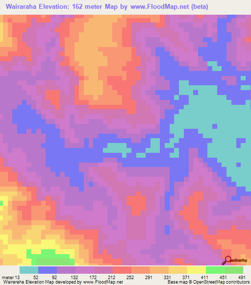 Wairaraha,Solomon Islands Elevation Map
