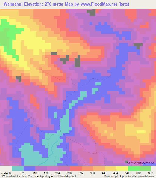 Waimahui,Solomon Islands Elevation Map