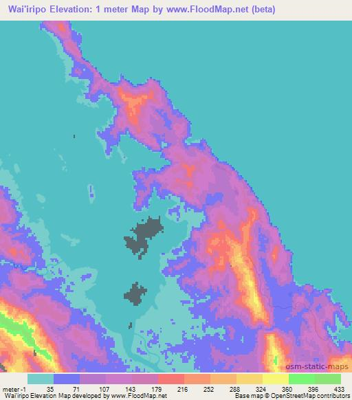 Wai'iripo,Solomon Islands Elevation Map