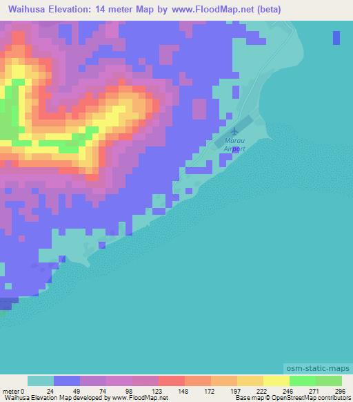 Waihusa,Solomon Islands Elevation Map