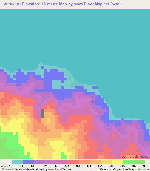Vuruvuru,Solomon Islands Elevation Map