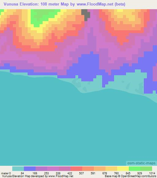 Vunusa,Solomon Islands Elevation Map
