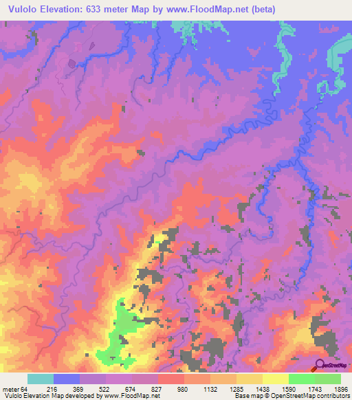 Vulolo,Solomon Islands Elevation Map