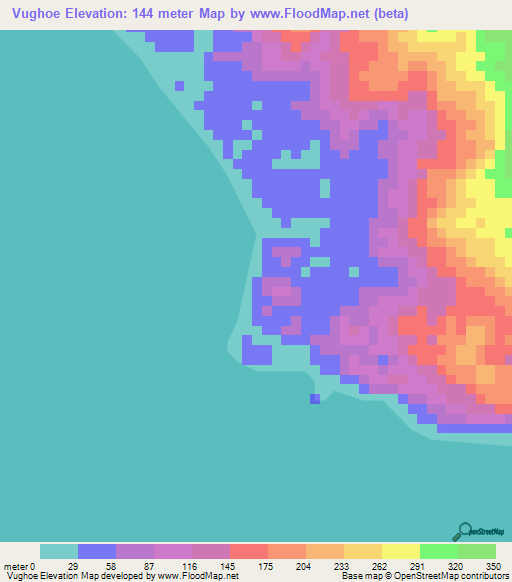 Vughoe,Solomon Islands Elevation Map