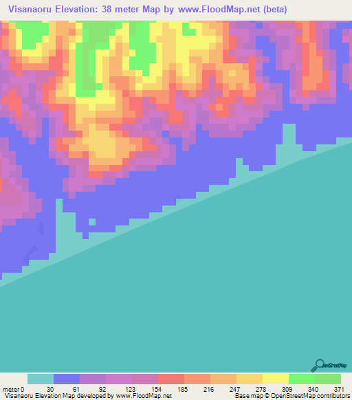 Visanaoru,Solomon Islands Elevation Map