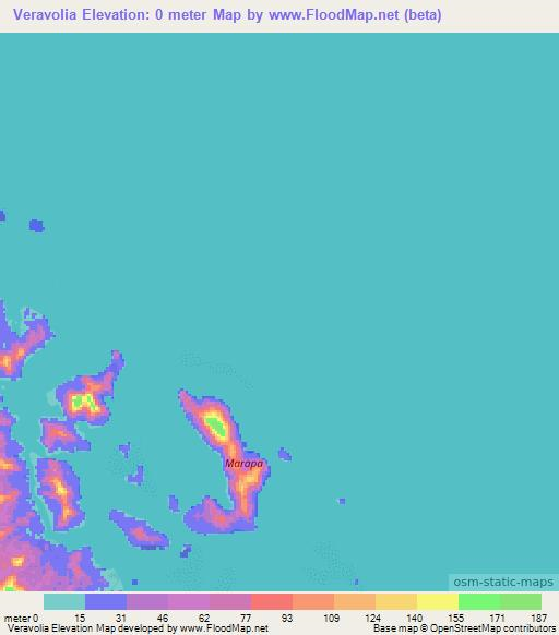 Veravolia,Solomon Islands Elevation Map
