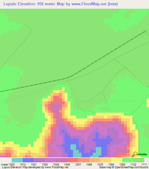 Lupulu,Congo (Kinshasa) Elevation Map