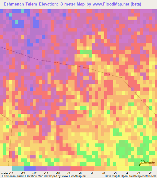 Eshmenan Talem,Iran Elevation Map