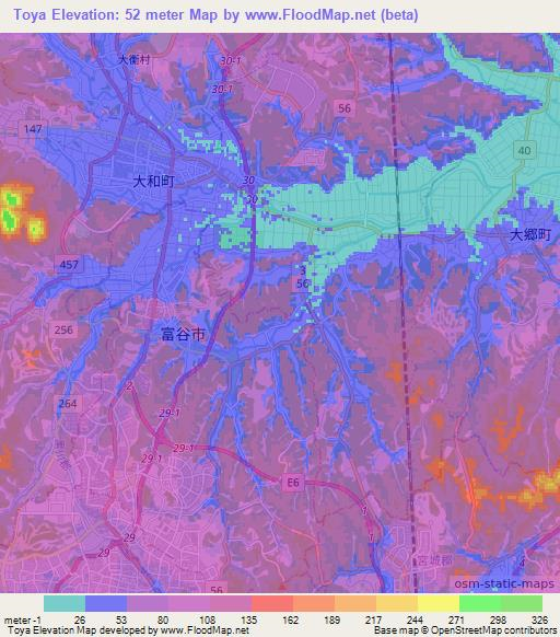 Toya,Japan Elevation Map