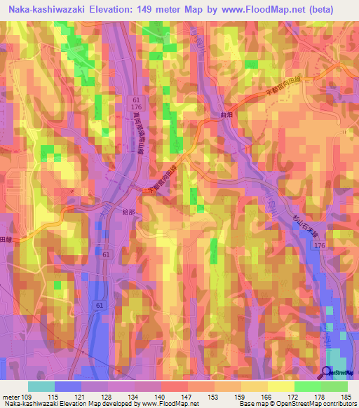 Naka-kashiwazaki,Japan Elevation Map