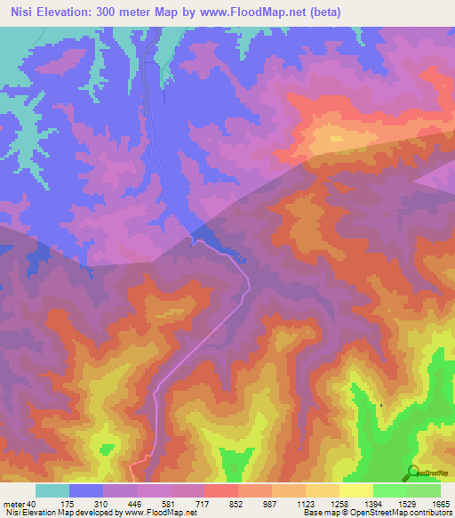 Nisi,Iran Elevation Map
