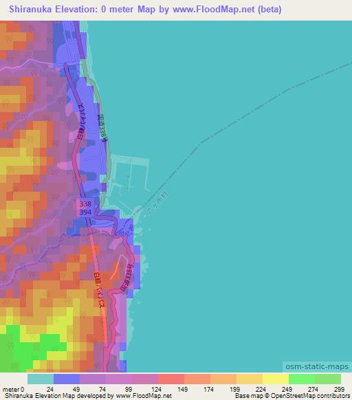Shiranuka,Japan Elevation Map