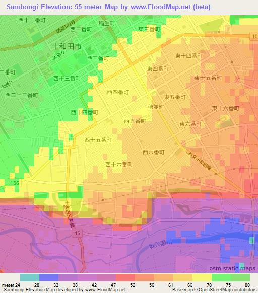 Sambongi,Japan Elevation Map